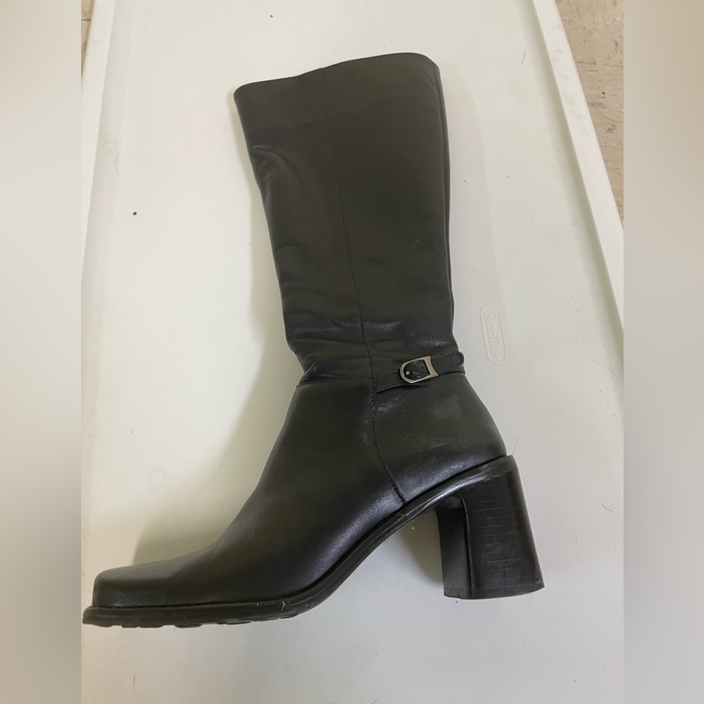 Kenneth Cole Reaction Ring Leader Boot- Real Leather Black US Size 6